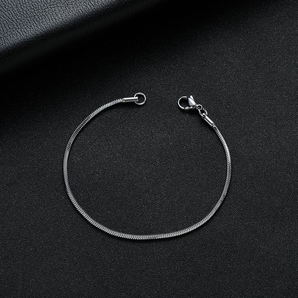 New Arrival Width 2MM 316L Stainless Steel Square Snake Chain Bracelet Fashion Party Gifts Jewelry for Men and Women 18/20CM
