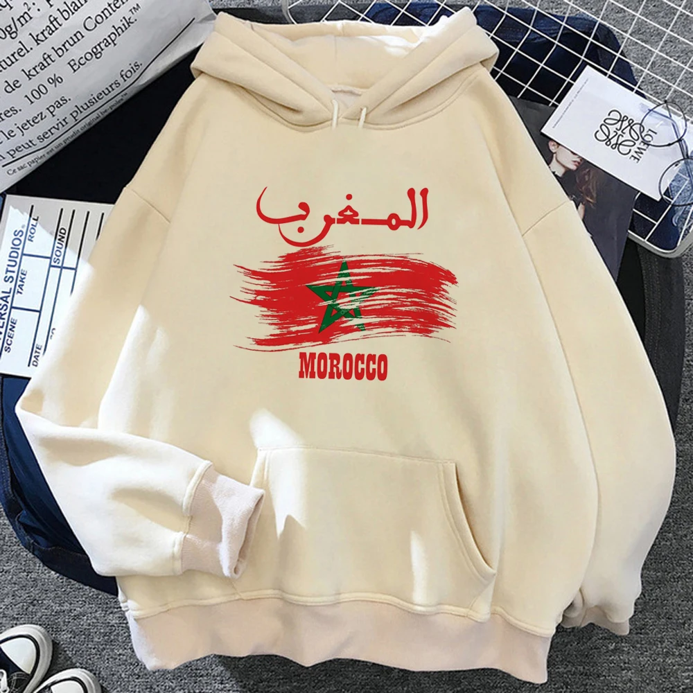 Maroc Marokko Hoodies Vrouwen Harajuku Kawaii Graphic Trekt Vrouwen Japanse Trui