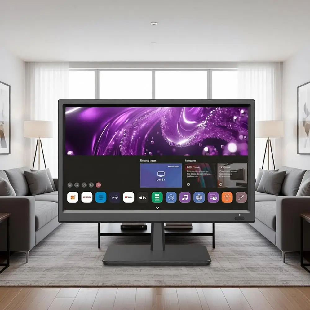 

15,6-дюймовый портативный HD-телевизор 1080P со светодиодной подсветкой, тюнером ATSC, HDMI и USB для кухни, автодома, кемпинга, дома и развлечений в путешествиях