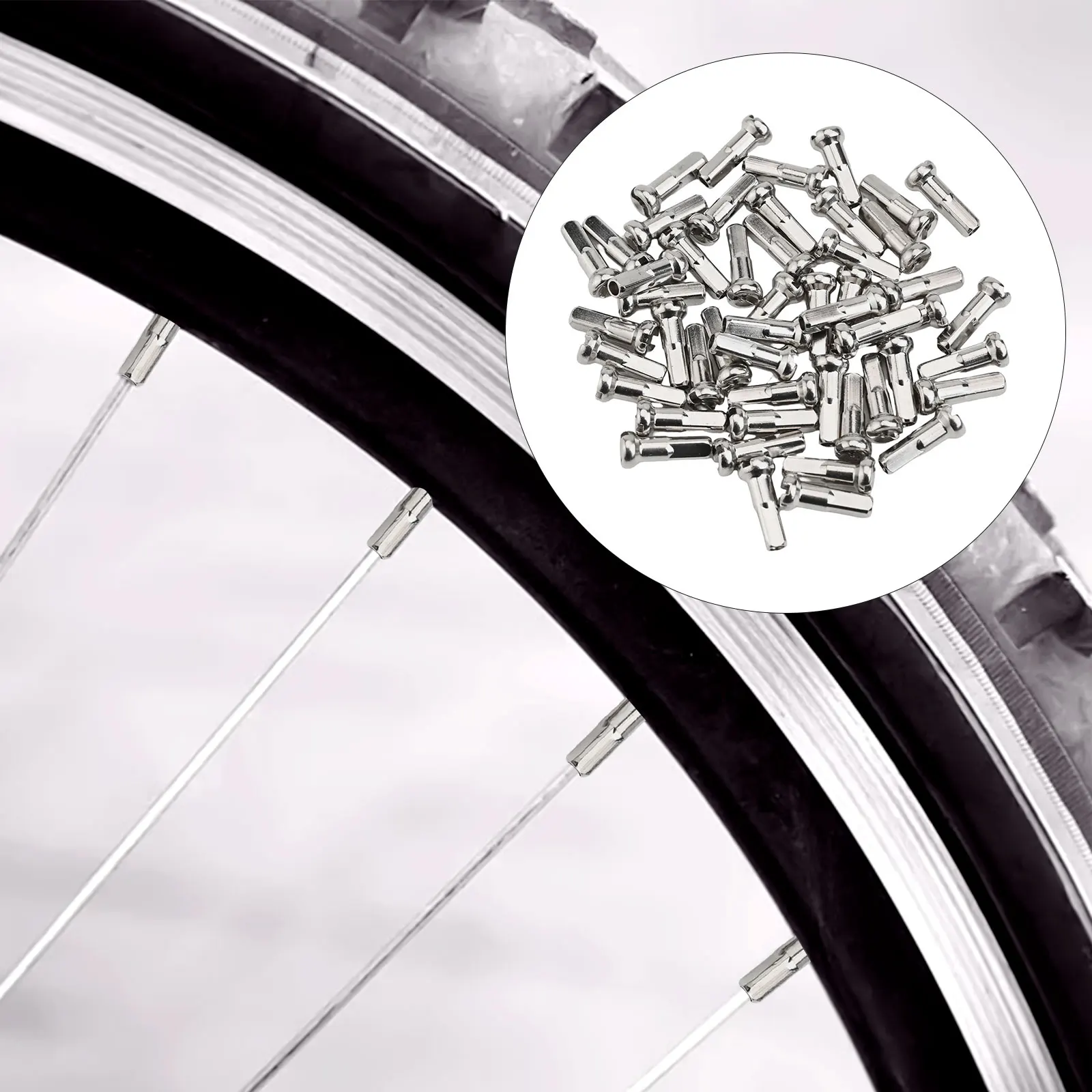 

Bicycle Maintenance 14x5.85mm Bicycle Spoke Nipples Copper Bicycle Spoke Nipples Exquisite Appearance For Folding Bikes