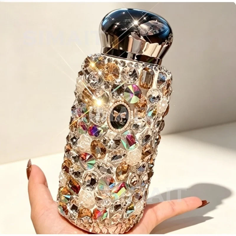 Shiny Rhinestone Water Cup, Souvenir 304 Stainless Steel Thermos Cup Internet Celebrity Gift Cup