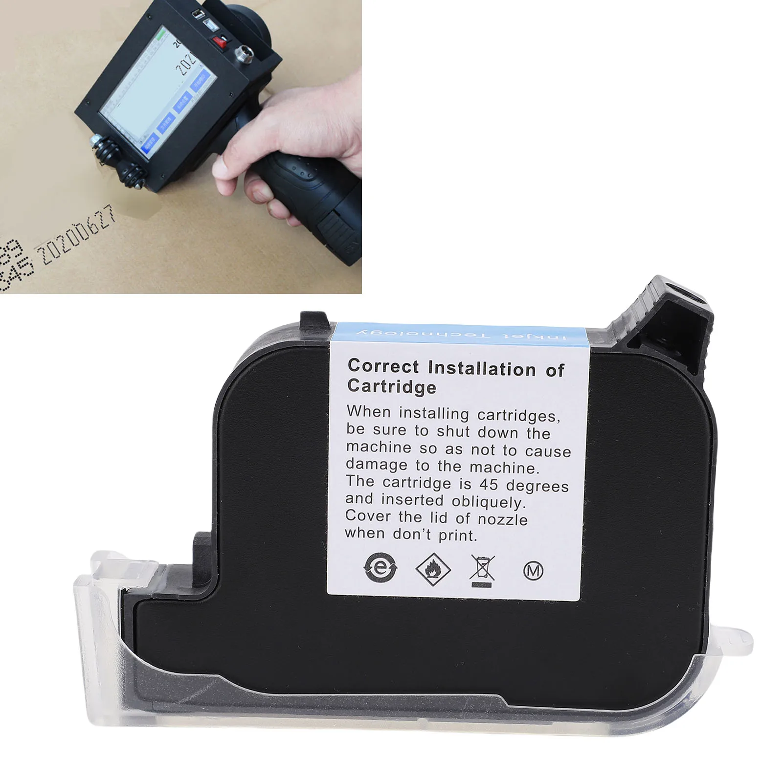 

Handheld Inkjet Printer Cartridge Replacement for SC12 SC12T CP12 CP12W SC12KJ Fast Drying Universal 42mm 12.7mm Ink Cartridge