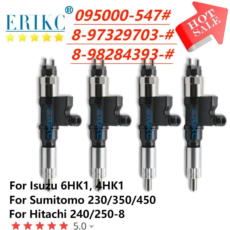 ERIKC 4PC 5474 Auto Diesel Fuel Injector 095000-5474 8-98284393-0 Common Rail Injection Assembly 0950005474 For Isuzu N-Series