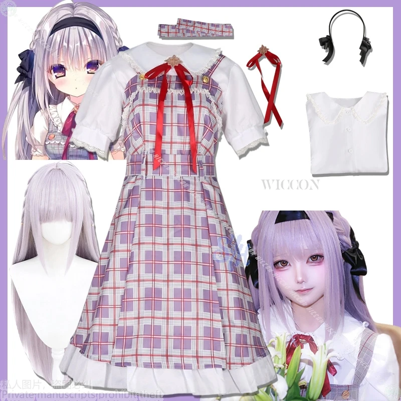 Galgame manakashi no yuri wa akaku somar honjyou manami cosplay anime traje kawaii jk uniforme escolar vestido adorável dia das bruxas