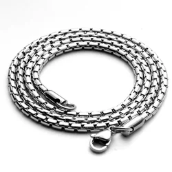 HNSP 3MM Stainless Steel Chain Metal Pendant Accessories Necklace For Men Women Neck Jewelry Wholesale Free Shipping