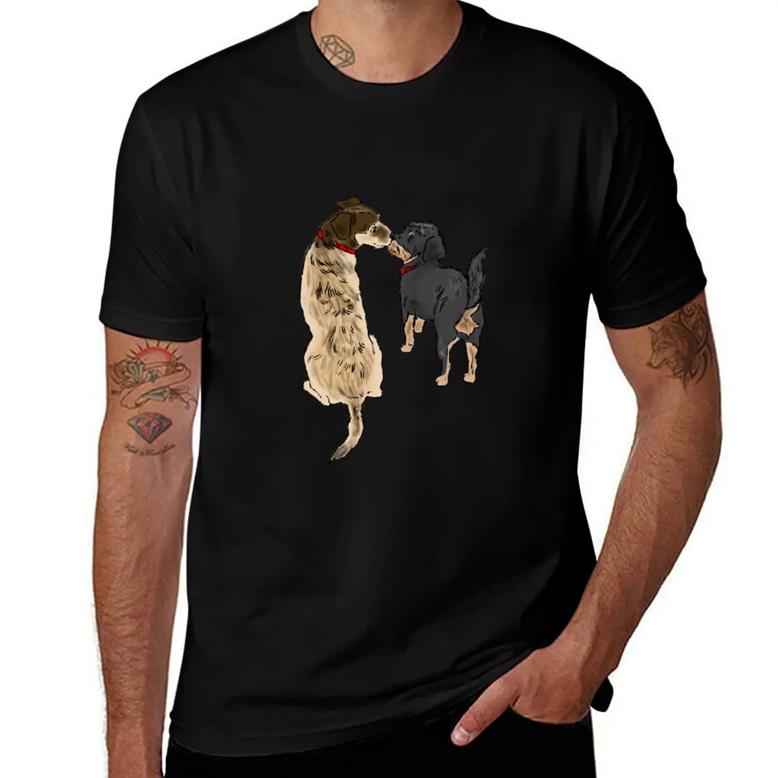 Ben and Mavis Smooch T-Shirt Basic Solid Color Short Sleeve T-Shirt