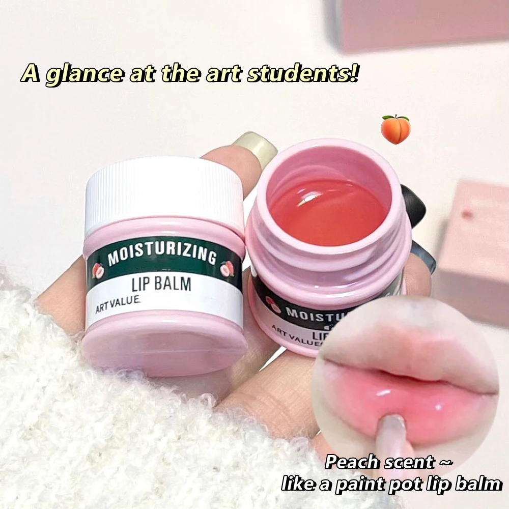Perzik Jelly Lippenbalsem Crème Hydraterende Hydraterende Lipverzorging Anti-Kraken Lippen Plumping Verminderen Liplijnen Koreaanse Cosmetica