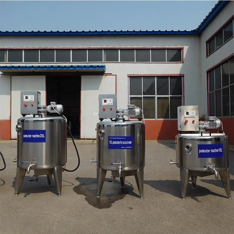 Factory Direct Sale 100L 300L 500L Pasteurizer Large Capacity Milk Pasteurization Machine