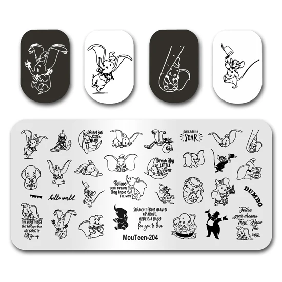 Disney Dinosaurs-Juego de manicura para uñas, MouTeen-196 de manicura, estampador artístico