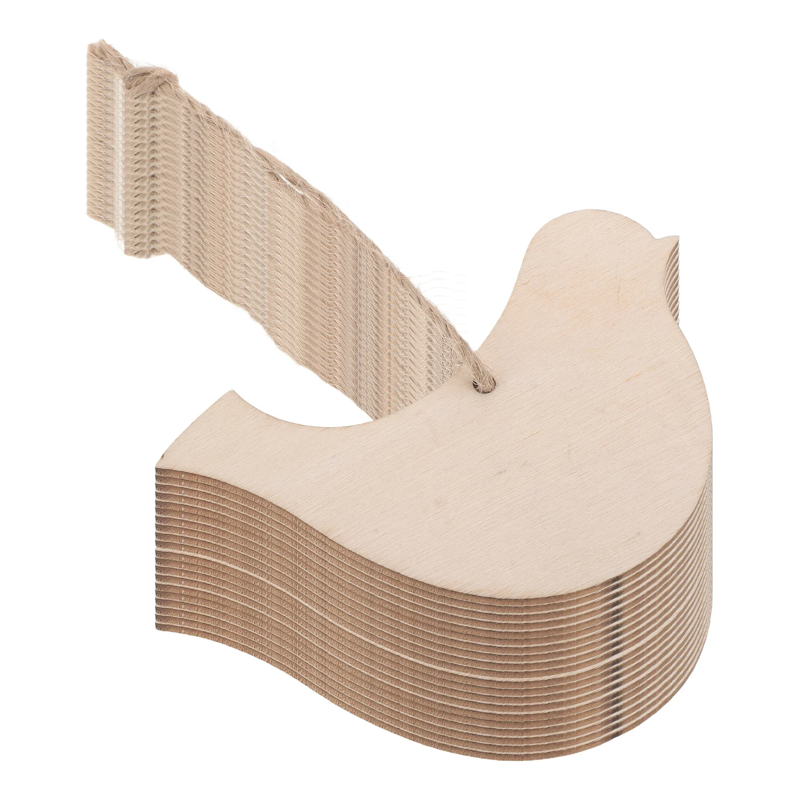 

20Pcs Unfinished Wood Bird Cutouts DIY Crafts Blank Wooden Ornaments Paintable Shapes Xmas Decor Bird Ornaments