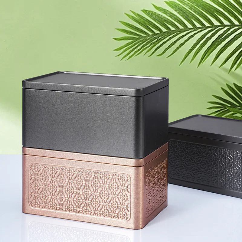 

New Rectangular Tin Cookie Seal Box With Lid Dustproof Home Kitchen Egg Roll Storage Box For Candy Coffee Tea Jewelry Gift Box