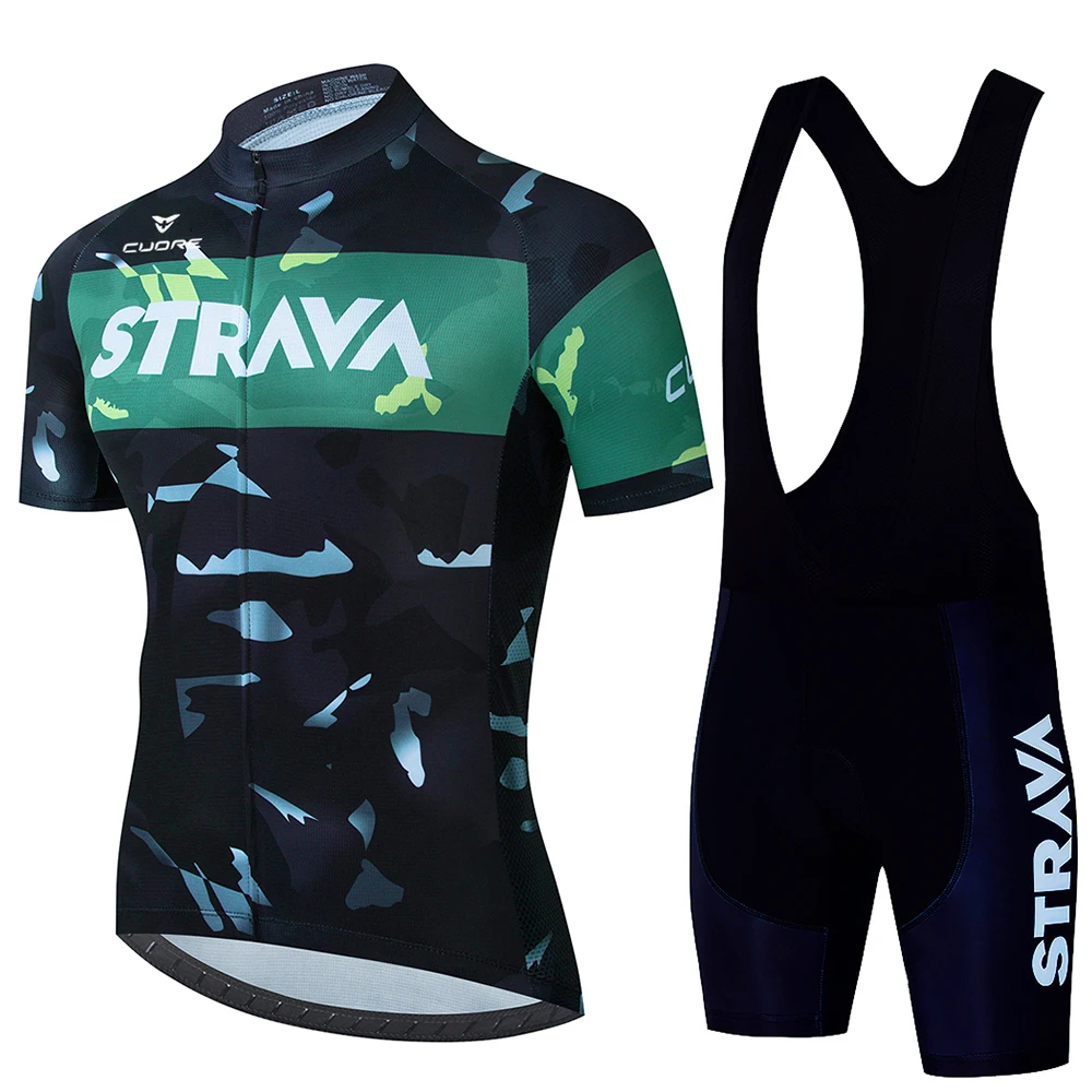 CUDRE STRAVA Men's Cycling Clothing Man Bicycle Accessories Mountain Bike Jerseys Long Padding Short Sets Bycicle Mtb Equipment