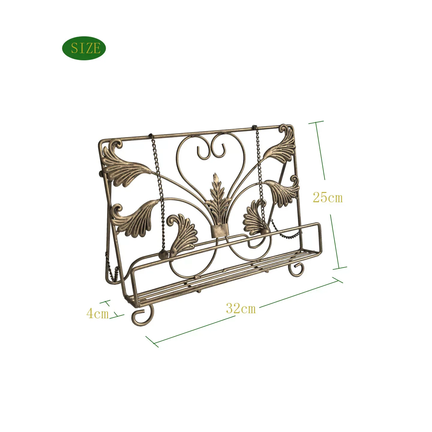 Nordic wrought iron folding reading stand, book stand with book clip, reading and pasting sheet music recipe stand