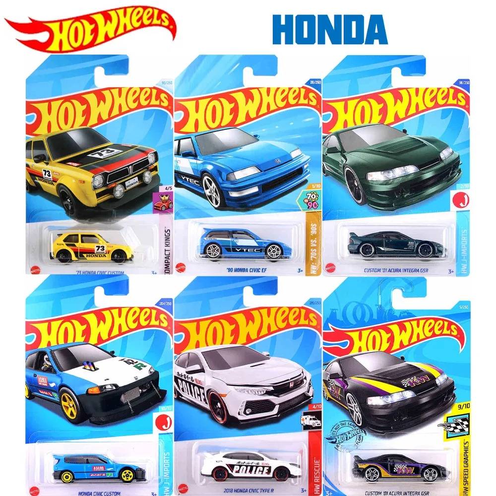 Hot Wheels Cars HONDA Series HONDA CIVIC TYPE R 1:64 Diecast Vehicle Model Cars Toys Boys Gift Christmas Gift