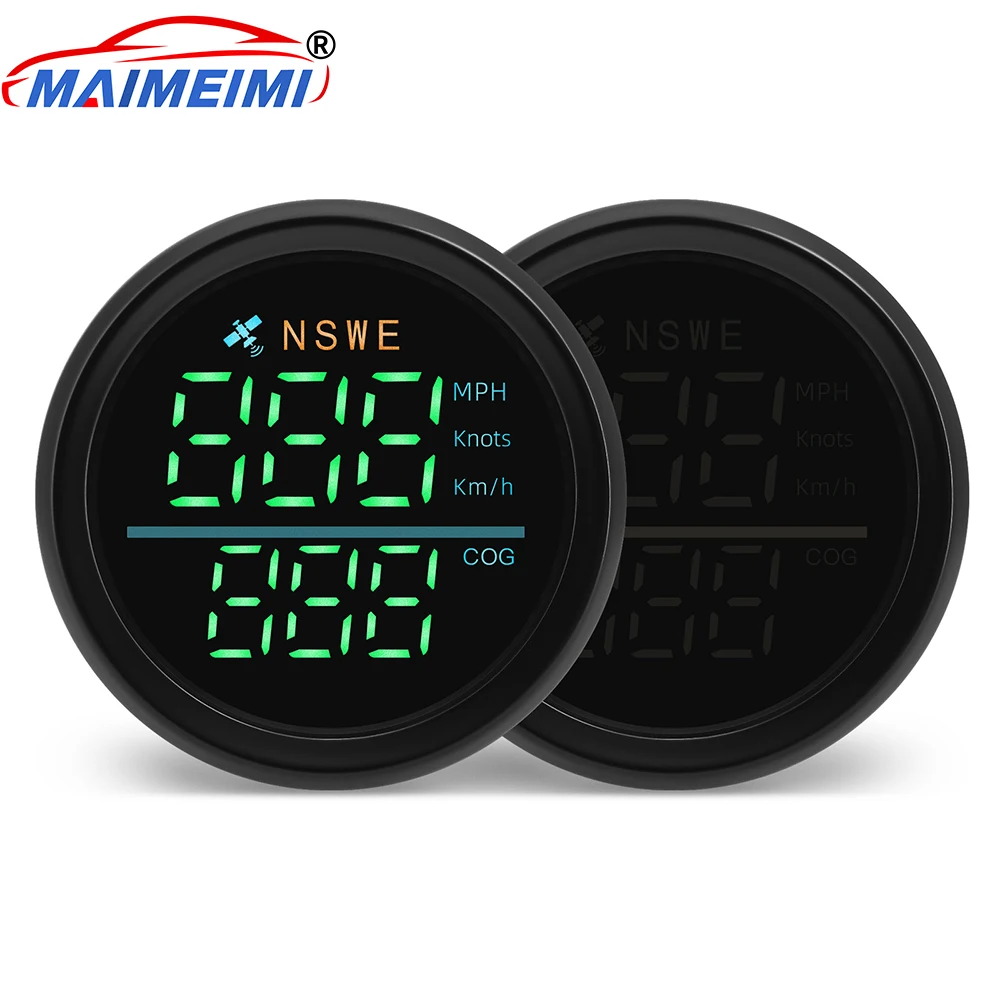 

52MM Digital GPS Speedometer KMH MPH Knots COG GPS Speed Gauge With GPS Antenna Waterproof digital instrument