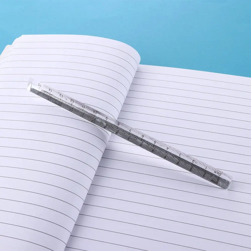 Supplies Plastic Stationery Engineer for Artists Designers Architect Triangle Ruler Transparent Measuring Tools Straight Ruler