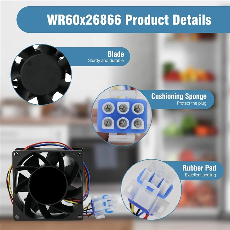 محرك مروحة المبخر AC39-WR60X26866 لثلاجة GE، يستبدل V80E14MS2A3 استبدال V80E14MS2A3-57A611 WR60X10356