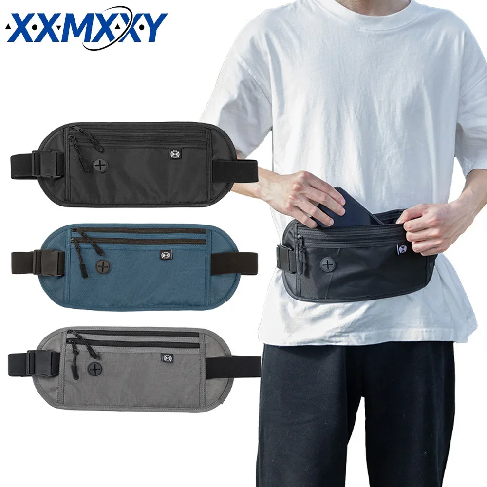 Invisible Travel Waist Pack Pouch for Passport Money Belt Bag Hidden Security Wallet Outdoor Sports Jogging Chest Pack Waist Bag