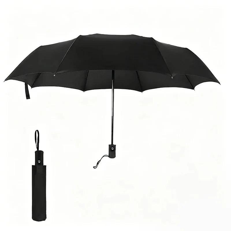 Car Umbrella Automatic Luxury Business Advertising Rain Umbrella 3 Fold 8 Rib Outdoor Windproof Rainproof Parasol Sunshade