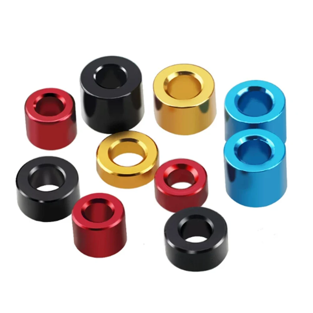 10pcs Inner Dia2.1/2.6mm Colorful Aluminum Round Hollow Spacer Washer Unthreaded Cylindrical Hollow Standoff Gasket Hardware DIY