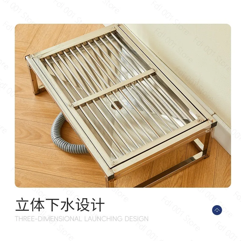 Stainless steel dog toilet fixed-point defecation automatic cleaning pet dog toilet urinal household special bedpan litter basin