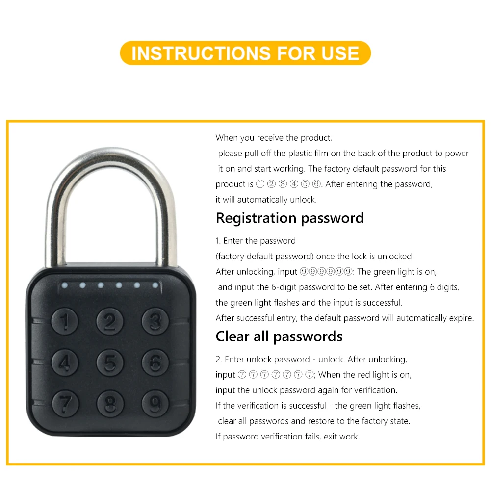 Fingerprint Lock Keyless with Tuya APP Fingerprint Padlock Waterproof Battery-powered for Cabinet Backpack Offices Bicycles