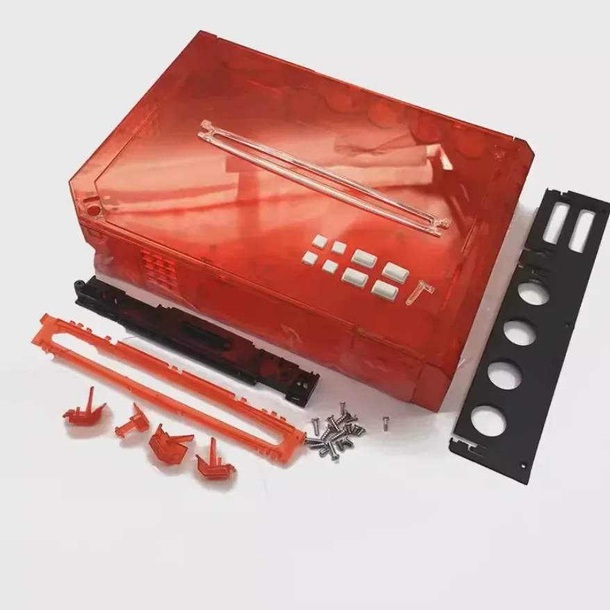 Transparent Complete Replacement Housing Shell Case with Buttons, Cover Mod Shell Accessory for Wii Game Console Accessories