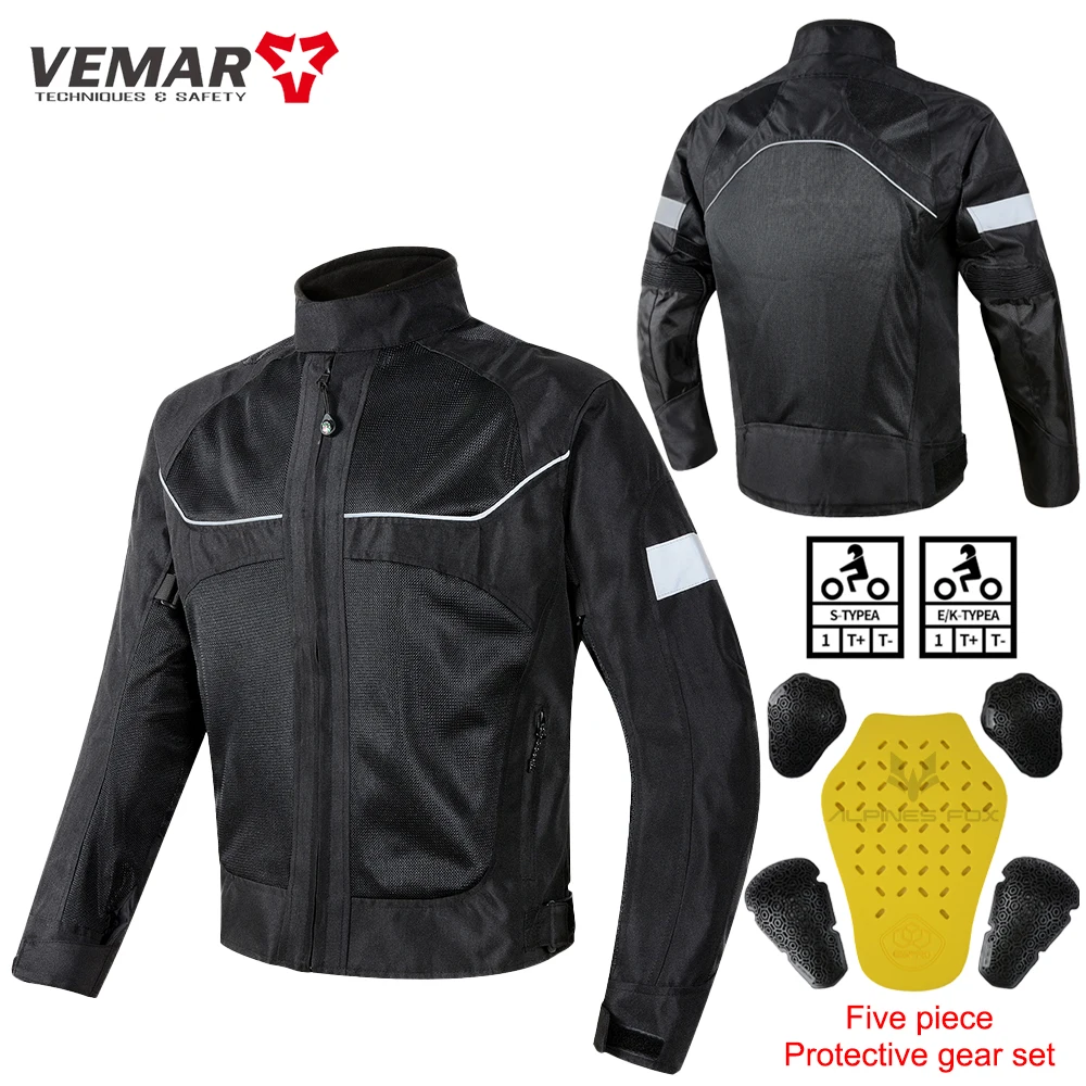 LYSCHY Men Motorcycle Jacket Summer Moto Riding Jacket Breathable