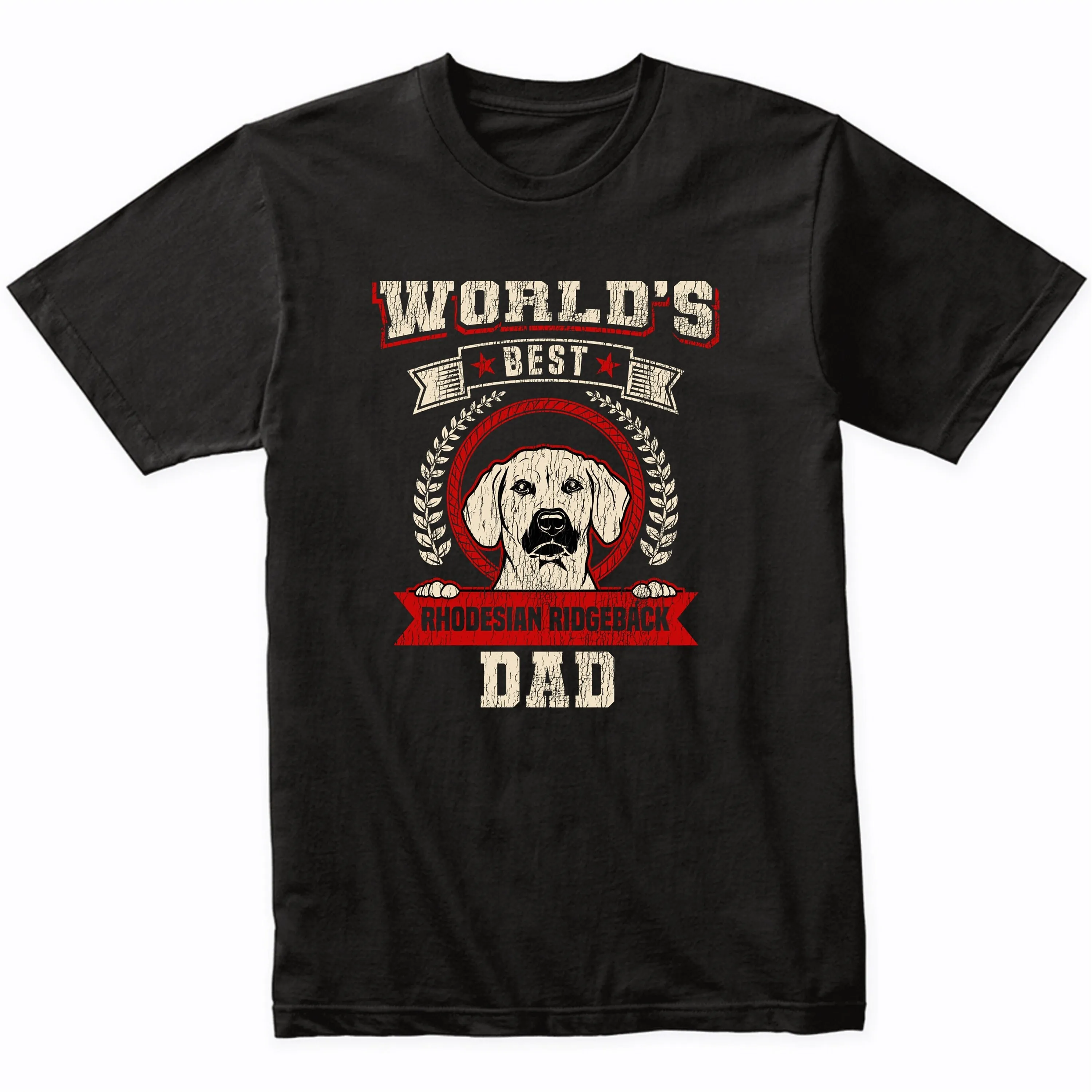 World'S Best Rhodesian Ridgeback Dad Dog Breed T Shirt