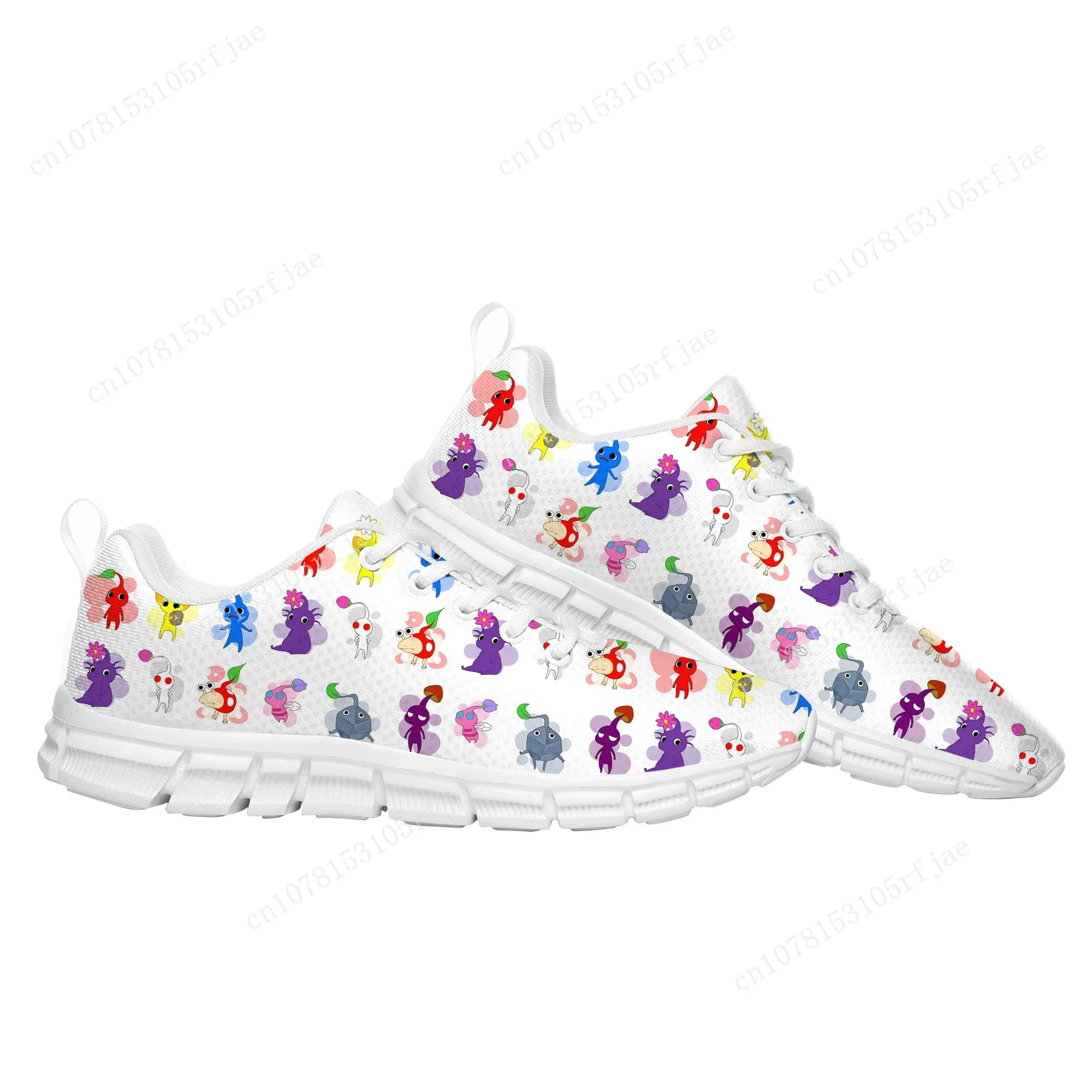 Pikmin-Zapatos Deportivos personalizados para hombre y mujer, zapatillas de deporte de alta calidad con dibujos animados, a la moda, hechas a medida