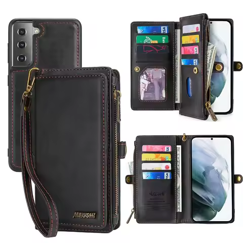 Wallet PU Portable Leather Phone Case For Samsung Galaxy S8 S9 S10 S20 S21 S22 Plus Ultra S20FE S21FE