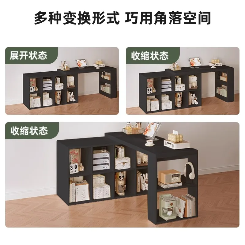 Corner computer desk Corner L-shaped desk Bookshelf Bookcase Integrated combination Double student household small apartment