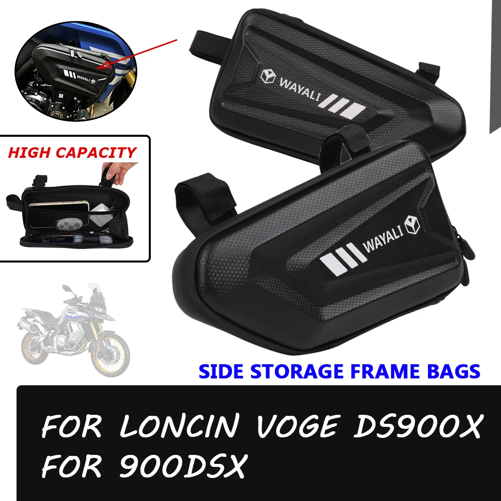 Tas samping aksesori sepeda motor tas penyimpanan kantung segitiga tahan air untuk VOGE Valico DS900X DSX900 900DSX DSX 900 2024