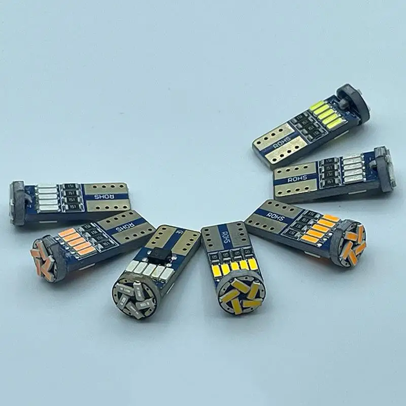 【CR】10Pcs T10 W5W LED Car Bulbs 3030 Chip Anti-interference for Auto License Plate Dome Interior Lights