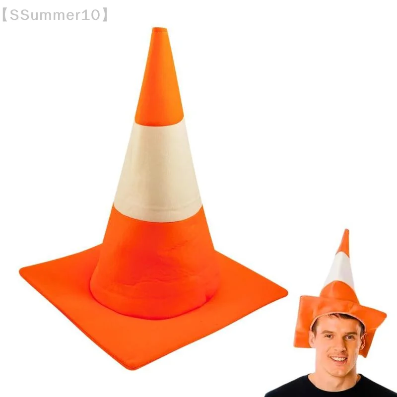 【SSummer10】1 PCS Traffic Cone Hat Halloween Costume Accessory For Birthday Christmas Party Halloween Cone Hat【SS】