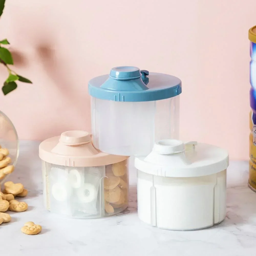 

Baby Formula Dispenser on The Go, Non-Spill Rotating Four-Compartment Formula Container To Go, Snack Container for Outdoor