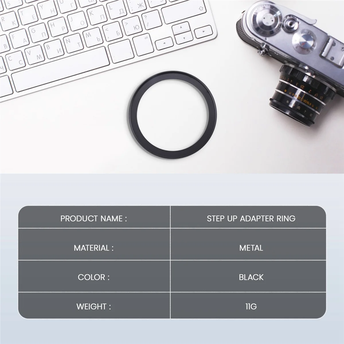 Popular Camera Parts 72mm to 82mm Lens Filter Step Up Ring Adapter Black