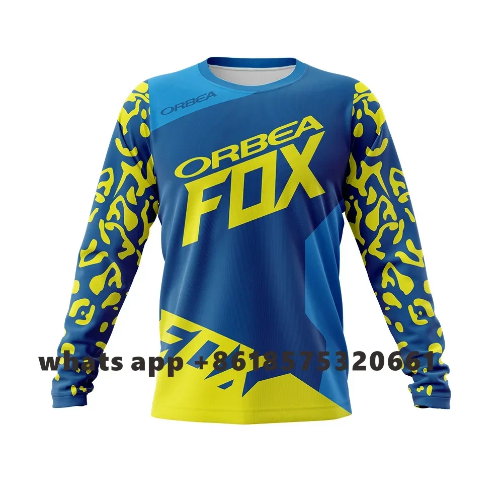 ORBEA FOX الرجال إندورو قميص قصير Camiseta الدراجة الجبلية قميص الدراجات فريق الإنحدار تي شيرت Dh على الطرق الوعرة دراجة موتوكروس مايوه #2