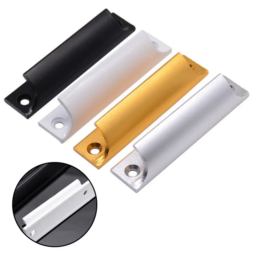 Aluminum Alloy Door Handle Push-pull Balcony Gate Pulls Knob Furniture Cabinet Screen Solid Door Handles