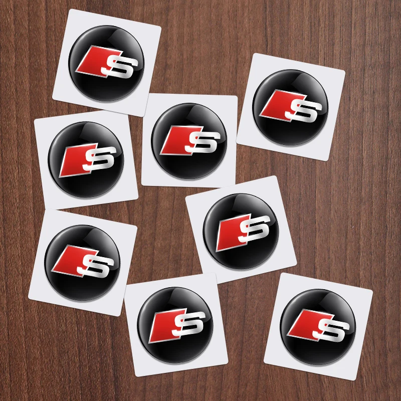 

4 шт., мультимедийная ручка центральной консоли, кнопка, панель, наклейка, логотип Audi A3 A4 B5 B6 A3 8P 8V 8L A5 A6 C6 C5 A1 A7 A8