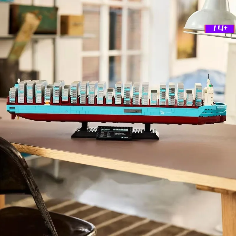 

2026 NEW 40955 Dual-Fuel Container Vessel Bricks Puzzle Ship Boat Assembly Model Kits Vessels Building Blocks Toys Adult Gifts