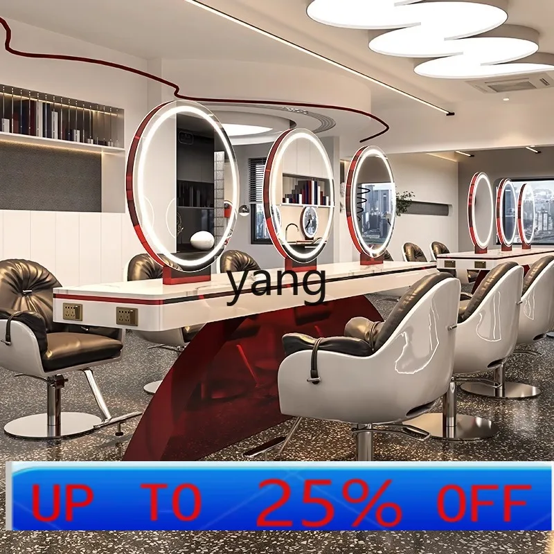 LTT hair salon hair cutting mirror stainless steel perm and dyeing table for hair salon