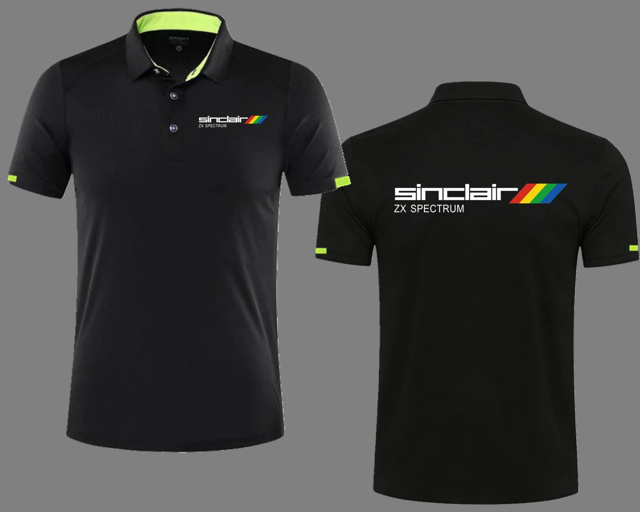 Saintclaire ZX SPECTRUM COMPUTER Quick Drying Polo Shirt 80s Video