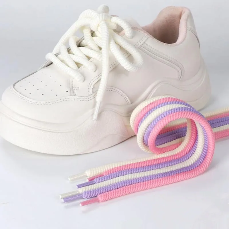 Round Shoelaces thicker Nylon Shoelaces For Sneaker Casual Canvas Shoe Boot Laces Black White Pink Green Red Purple Blue Beige