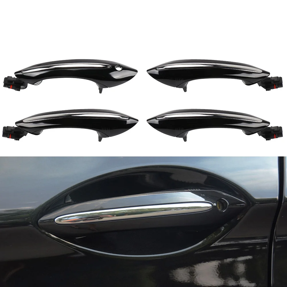 For BMW F10 F07 F02 Black With Comfort Access Outside Door Handle For BMW 5 6 7 Series 525 528 530 535 730 740 750i 51217231931