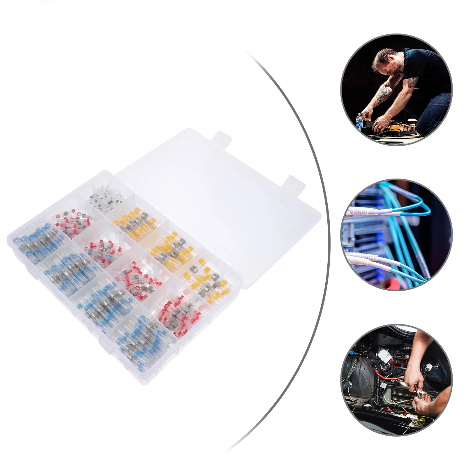 

150Pcs Heat Shrink Waterproof Electrical Butt Splice Wire Connectors for Automotive Marine Solder Seal Wire Terminals