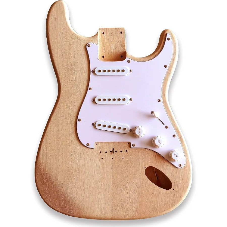 لتقوم بها بنفسك 12 سلسلة ST نمط مجموعات الغيتار الكهربائي الماهوجني الجسم القيقب الرقبة أنت بناء الغيتار لعشاق الموسيقى والحرفيين Se