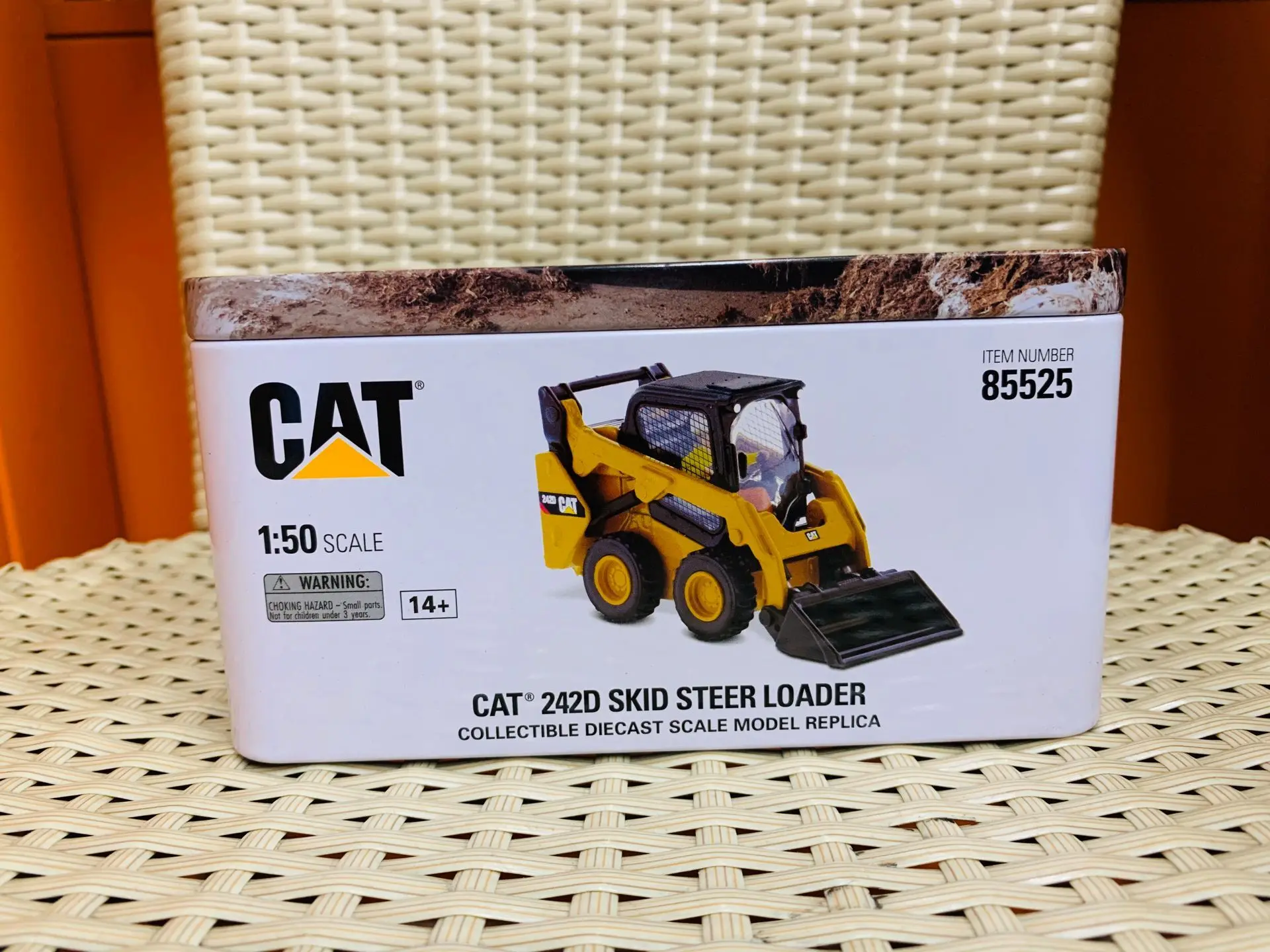 Skid Steer Loader, 1:50 Escala Modelo Metal, Mestres Diecast, 242D, 85525