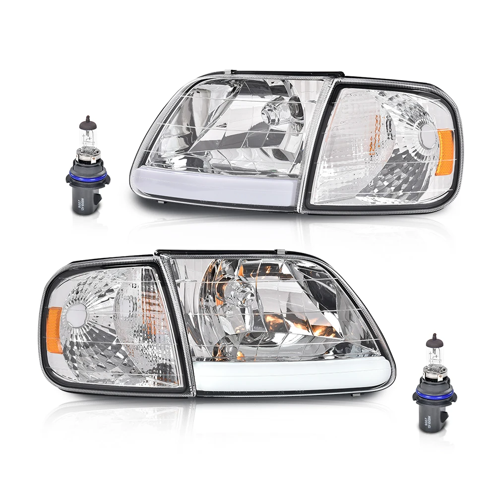 

Комплект фар и угловых парковочных фар в заводском стиле для грузовика Ford Expedition 1997-2002/Heritage 2004/Ford F150 1998-2003 гг.