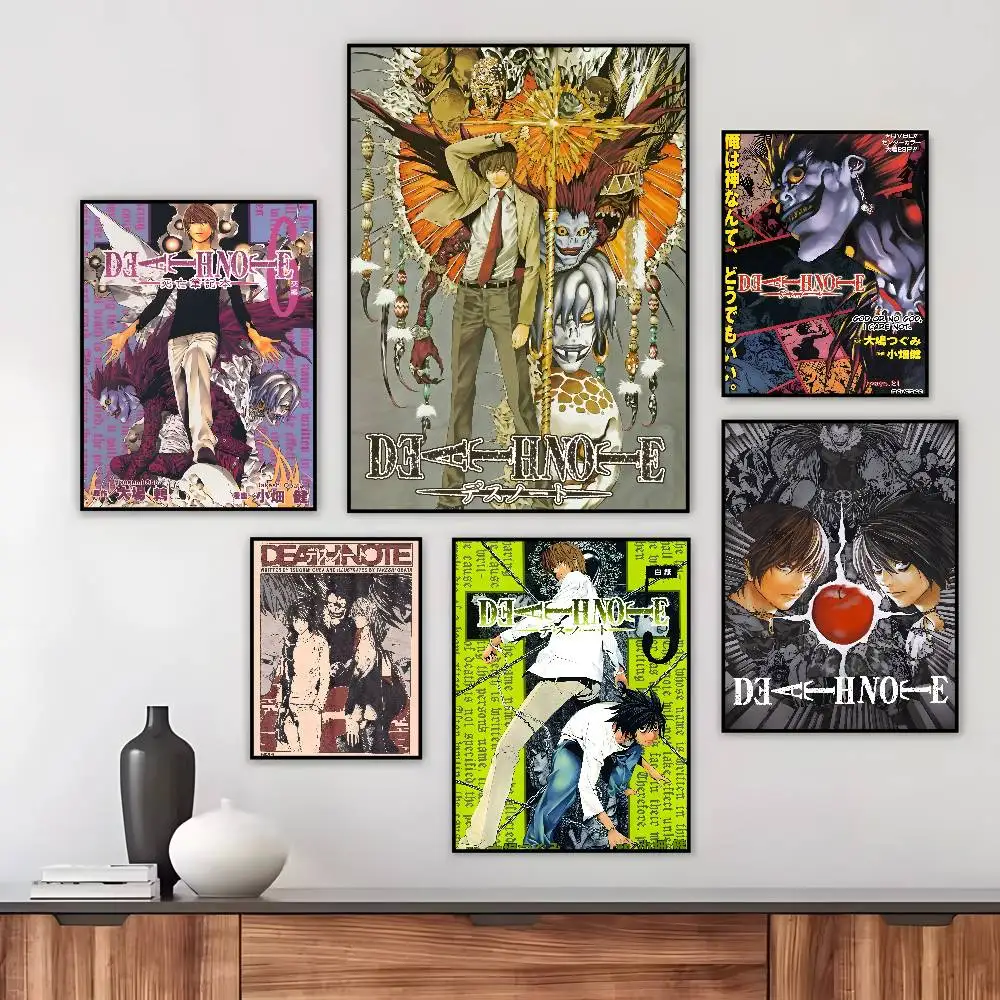 Japanese Comics hot Death Note DN L poster art HD canvas advanced aesthetic Printing Paper Wall Art for Living Room Home Decor